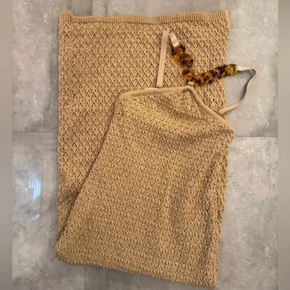 Boston Proper Beige Maxi Knit Dress | XS - Picture 2 of 9